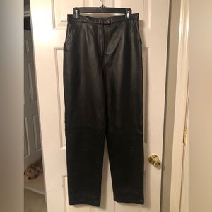 Black leather pants